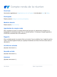 Compte Rendu De Reunion Compte Rendu Reunion La Reunion Mon Compte