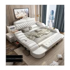 From small apartment bedrooms to large master suites, our bedroom sets have you covered. On Sell Modern White Bedroom Furniture Leather King Size Bed With Speaker Usb Charger Massage Sofa Bed Buy Beds Bedroom Sets Living Room Sofas Product On Alibaba Com