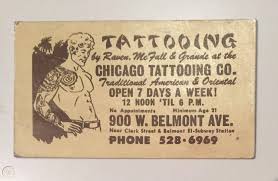Rodil runs a well lite, clean, and welcoming tattoo shop with lots of charm and proffesionalism. Cliff Raven Belmont Ave Tattoo Business Card C 60 S 1917913270