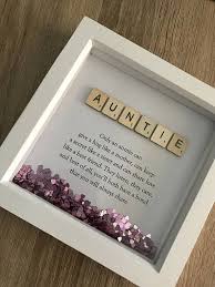 Birthday Gifts For Aunt From Niece Diy Scrabble Name Quote Box Frame In 2020 Craft Gifts Diy Christmas Gifts Gifts