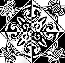 Positive Negative Radial Balance Design In Sharpie Conway High Radial Design Art High School Art Lessons Notan Art