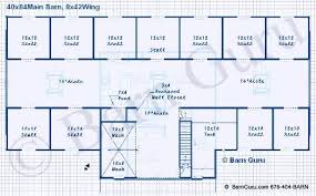 Building your barn today's barn options are many, from a pole barn with dirt floors to an insulated electric fencing electric fencing tends to be cheaper than barrier fencing, because you. 11 Stall Horse Barn Floor Plan With Living Quarters Horse Barn Plans Horse Barn Designs Barn Plans