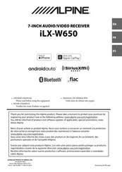 The diagrams are in pdf form. Alpine Ilx W650 Manuals Manualslib