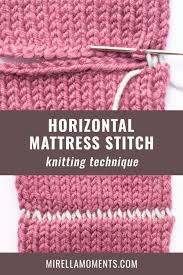 Lay each new coil beside the previous one and stitch only the edges of the braid together. Horizontal Mattress Stitch Mattress Stitch Knitting Mattress Stitch Knitting Techniques