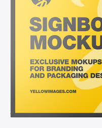 App store and google play icons logo. Square Signboard Mockup In Outdoor Advertising Mockups On Yellow Images Object Mockups