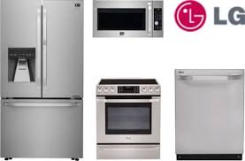Find lg kitchen appliance packages at lowe's today. Lg Lgs4ssfd2 Lg 4 Piece Kitchen Appliances Package With French Door Refrigerator Electric Range Dishwasher And Over The Range Microwave In Stainless Steel