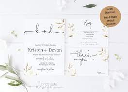 Gold Leaf Wedding Invitation Set Minimalist Gold Wedding Set Etsy In 2021 Wedding Invitation Sets Wedding Invitations Leaves Simple Wedding Invitations