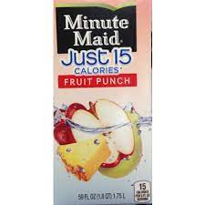 Find quality beverages products to add to your shopping list or order online for . Calories In Just 15 Calories Fruit Punch From Minute Maid