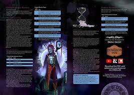 Otherworldly Patron The Timeless One A Warlock Who Can Weave The Fabric Of Time Unearthedarcana In 2020 Otherworldly Fantasy Games Timeless