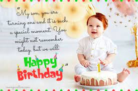 Birthday message for son 1 year old. 106 Wonderful 1st Birthday Wishes And Messages For Babies 1st Birthday Wishes Birthday Wishes For Son First Birthday Wishes