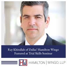 If you want to know more about becoming a trial lawyer, talk to  @hamiltonwingo's Ray Khirallah! He recently spoke