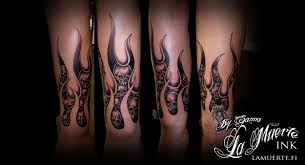 Skull tattoo design skull tattoos body art tattoos sleeve tattoos tattoo designs tatoos badass tattoos great tattoos leg tattoo men. Skulls Flames Tattoo By Taigeri On Deviantart Flame Tattoos Skull Sleeve Tattoos Tattoos