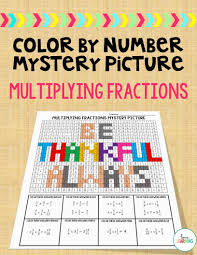 This Color By Number Mystery Picture Is A Great Way To Practice Multiplying Fractions Especia Teaching Math Math Instruction Elementary School Math Activities