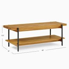 Midcentury danish two tier teak slatted coffee table vintage. Slatted Wood Coffee Table