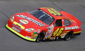 The front bumper of a nascar race car is very low and also wide. Frank Kimmel No 46 Advance Auto Parts Ford Taurus Nascar Race Cars Stock Car Racing Stock Car