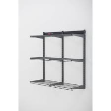 Part of the fast track garage organization system, the fast track upright 47.5 l x 1 w expands your storage space vertically. Rubbermaid 36 Fasttrack Garage Storage All In One Rail Shelving Kit Target