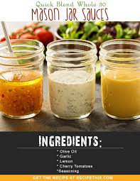 Quick Blend Whole 30 Mason Jar Sauces Recipe Easy Salad Dressing Salad Dressing Low Calorie Salad Dressing Recipes
