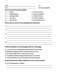 Ela Commas With Appositives Worksheet 2 Worksheets Practices Worksheets Formative Assessment