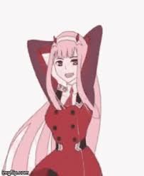 #darling in the franxx #code 002 #zero two #002 #no idea how to tag her but anyway #damn i missed making gifs. Zero Two Wallpaper Gif Dancing