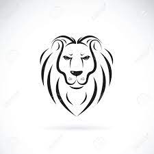 Vecteur D'un Dessin De Tête De Lion Sur Fond Blanc, Animaux Sauvages. Clip  Art Libres De Droits, Svg, Vecteurs Et Illustration. Image 79011971