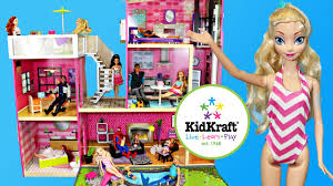 Kidkraft 65092 kayla wooden dolls house with furniture and accessories included, 3 storey play set for 30 cm /12 inch dolls. Barbie Dollhouse Review Of The Kidkraft Uptown Wooden Doll House Kids Toys Youtube