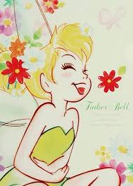 Fee Flowers Disney Artwork Tinkerbell Tinkerbell And Friends