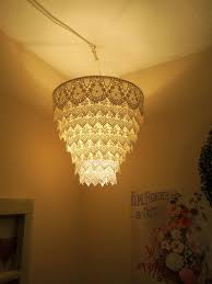 Venise Lace Faux Chandelier Pendant Lamp Shade White Ivory Diy Lamp Shade Pendant Lamp Shade Diy Light Fixtures