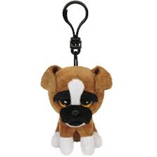 Ty Beanie Boo S Clip Brutus The Boxer Dog Key Ring Or Backpack Clips Nwmt Porte Cle Boxer Porcelaine Froide
