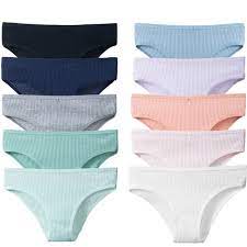 BZEL-Calcinhas Sexy Respirável Algodão das Mulheres, Roupa Interior  Confortável, Cuecas Listradas, Cuecas Cozy, Lingerie Moda, Venda, 10pcs por  conjunto