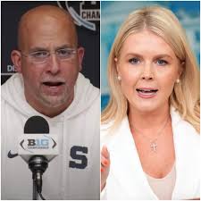 💥 SHOCK ON LIVE TELEVISION! Karoline Leavitt ATTACKS Coach James Franklin  — AND GETS “KNOCKED DOWN” IN FRONT OF MILLIONS OF VIEWERS! 💥 No one saw it  coming. What seemed like a