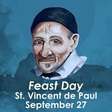 🎉 Happy Feast Day! 🎉 Together we celebrate the Feast Day of Saint Vincent  de Paul, the Patron Saint of the Society. Born to a poor farming family,  and aspiring only to