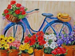 5 out of 5 stars. My Painted Garden Painting My Blue Vintage Bicycle Bicycle Painting Vintage Bicycles Bicycle Art