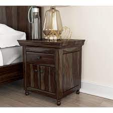Experienced and beginning diyers may find that building their own nightstand is more affordable and creative than buying one from the local furniture store. Jerold Modern Rustic Solid Wood Shutter Door 1 Drawer Nightstand
