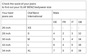 38 High Quality Olaf Benz Size Chart