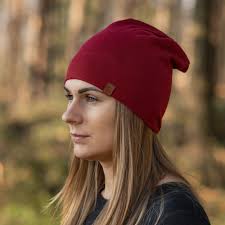 Unisex Hat Slouchy Beanie Hat Merino Wool Hat for Men & Women Gifts for Her  Him Organic Clothing Royal Cherry