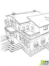 Coloriage Maison De Luxe Dessin Gratuit A Imprimer