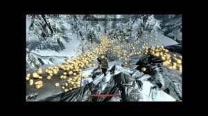 Skyrim 2500 Cheese Wheels Rolling Off A Mountain Youtube