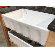 Farmhouse sinks are generally more expensive. Ceramic Apron Front Farmhouse 30 5 X 20 X 8 5 White Kitchen Sink Builders Surplus