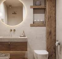 An innovative hidden toilet flush button integrated into the ...