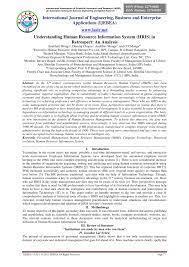 Essential documents for the trial should be supplemented or may be reduced where justified (in advance of trial initiation). Pdf Understanding Human Resource Information System Hris In Retrospect An Analysis