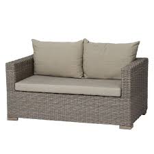 Veneto Lounge Sofa 2 Sitzer Poly Rattan Gewebt Hellbraun Beige S Sofas Couches Online Mobel Gunstige Mobel Online Sofa