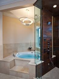 It leads right into a large, raised jacuzzi style tub. Small Bathroom Ideas With Jacuzzi Tub Novocom Top