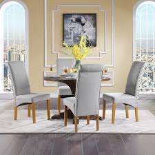 I personally found that the models located at the 1st row are coaster 5pc casual dining table and chairs set in black finish. Topmax Linen Fabric Upholstered Dining Chair Set Of 4 Gray