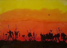 Use Your Coloured Pencils Bushfire Paintings Weather Art Natural Disasters Art Fire Art