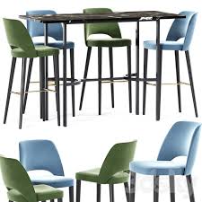 3d Models Table Chair Astor Bar Stool And Bar Table In 2020 Bar Table Table And Chairs Bar Stools