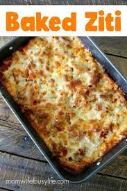 Easy Cheesy Baked Ziti Mom Wife Busy Life Recipe Cheesy Baked Ziti Recipe Easy Baked Ziti Baked Ziti