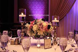 Lavender Purple White And Silver Wedding Indoor Wedding Receptions Wedding Florist Wedding