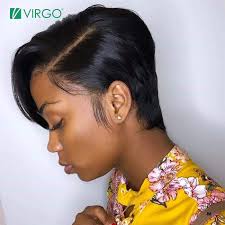 How do you make a full lace wig? Virgo 13x4 Short Lace Front Wigs Pixie Cut Wig Brazilian Straight Remy Hair 150 Density Lace Front Human Hair Wigs Pre Plucked Human Hair Lace Wigs Aliexpress