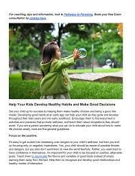 Helpful information for parents of students of all ages. Pathways To Parenting