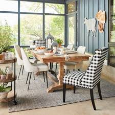 Black And White Buffalo Plaid Dining Chairs Owen Black White Buffalo Check Dining Chair With Black Wood Pier 1 Dining Chairs Brown Dining Chairs Dining Table Black